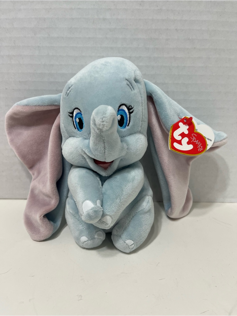 Ty Disney sparkle dumbo the elephant plush bean bag toy with tags stuffed animal
